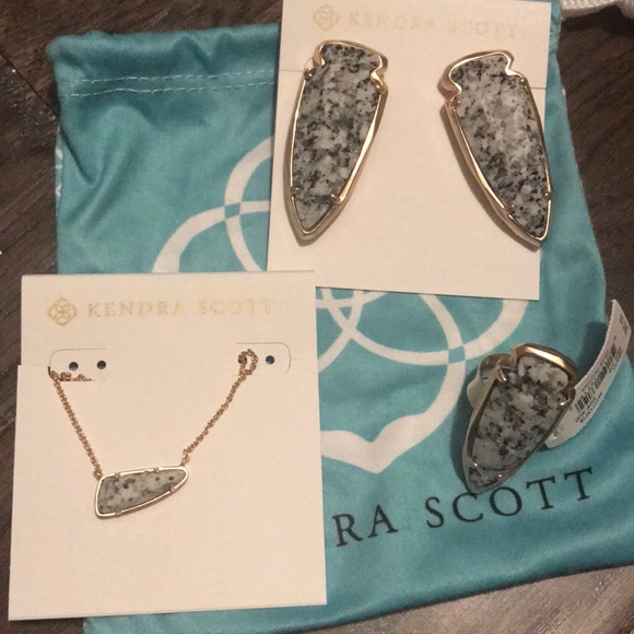 Kendra Scott Jewelry - Kendra Scott ring, earrings and necklace bundle!